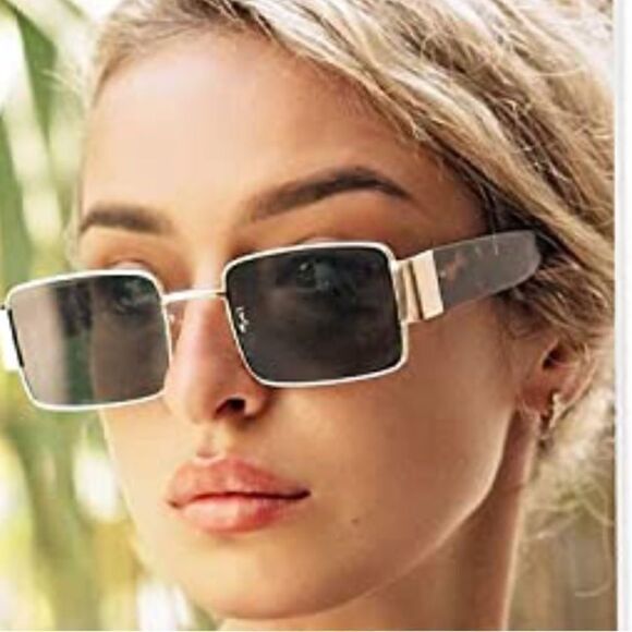 Retro Vintage Rectangular Sunglasses 
